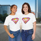 Super Sassy Tee — Pink & Yellow S Badge Graphic T-Shirt - 314 Originals