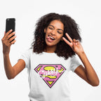 Super Sassy Tee — Pink & Yellow S Badge Graphic T-Shirt - 314 Originals