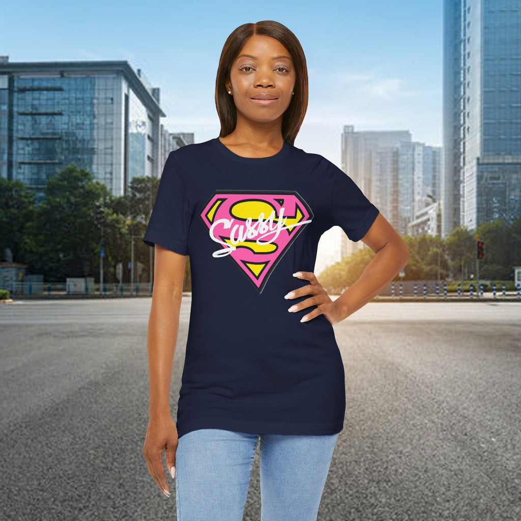 Super Sassy Tee — Pink & Yellow S Badge Graphic T-Shirt - 314 Originals