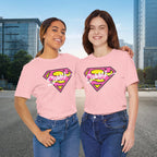 Super Sassy Tee — Pink & Yellow S Badge Graphic T-Shirt - 314 Originals