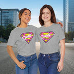Super Sassy Tee — Pink & Yellow S Badge Graphic T-Shirt - 314 Originals
