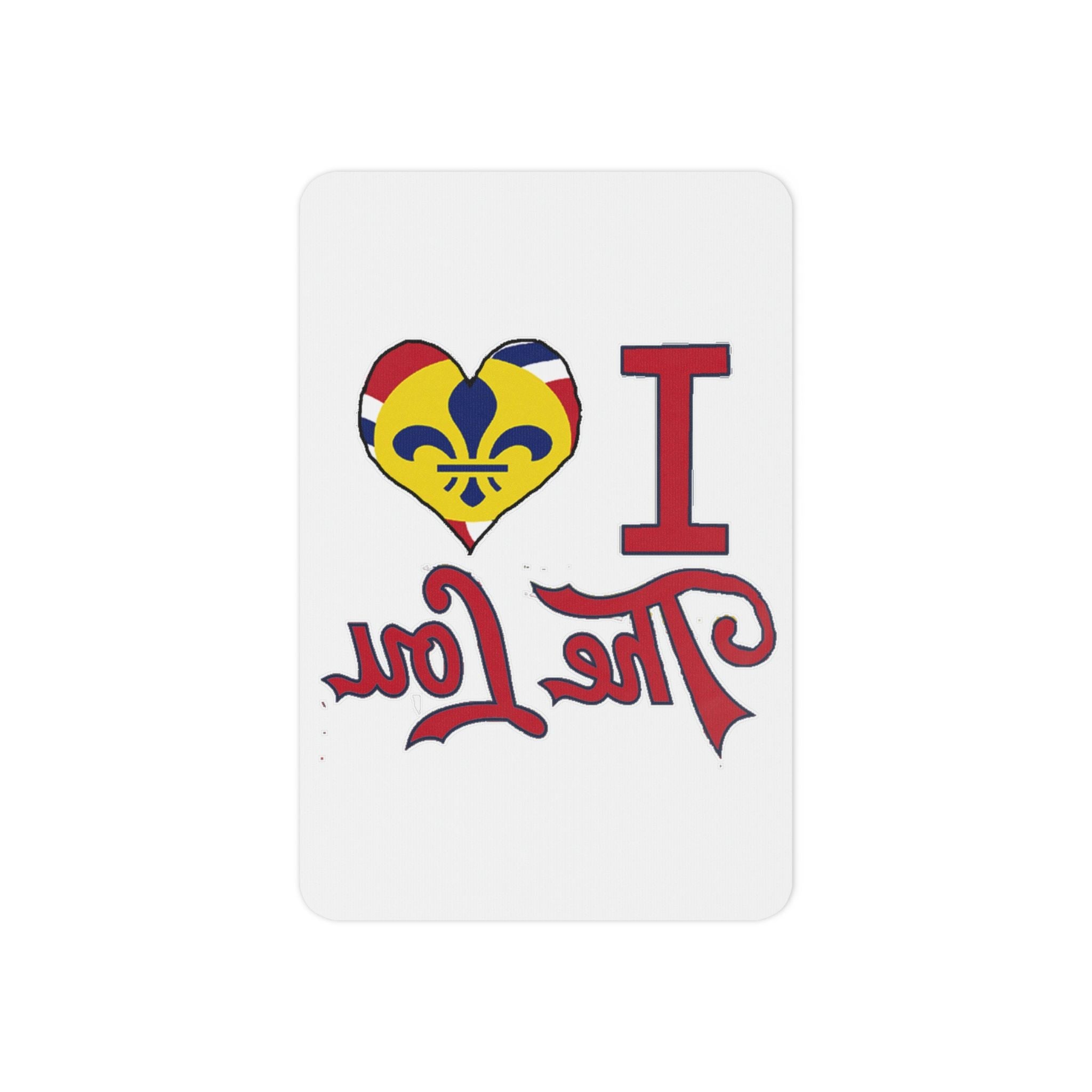 Temporary Tattoo - "I Love The Lou" Heart Fleur-de-Lis Design - 314 Originals