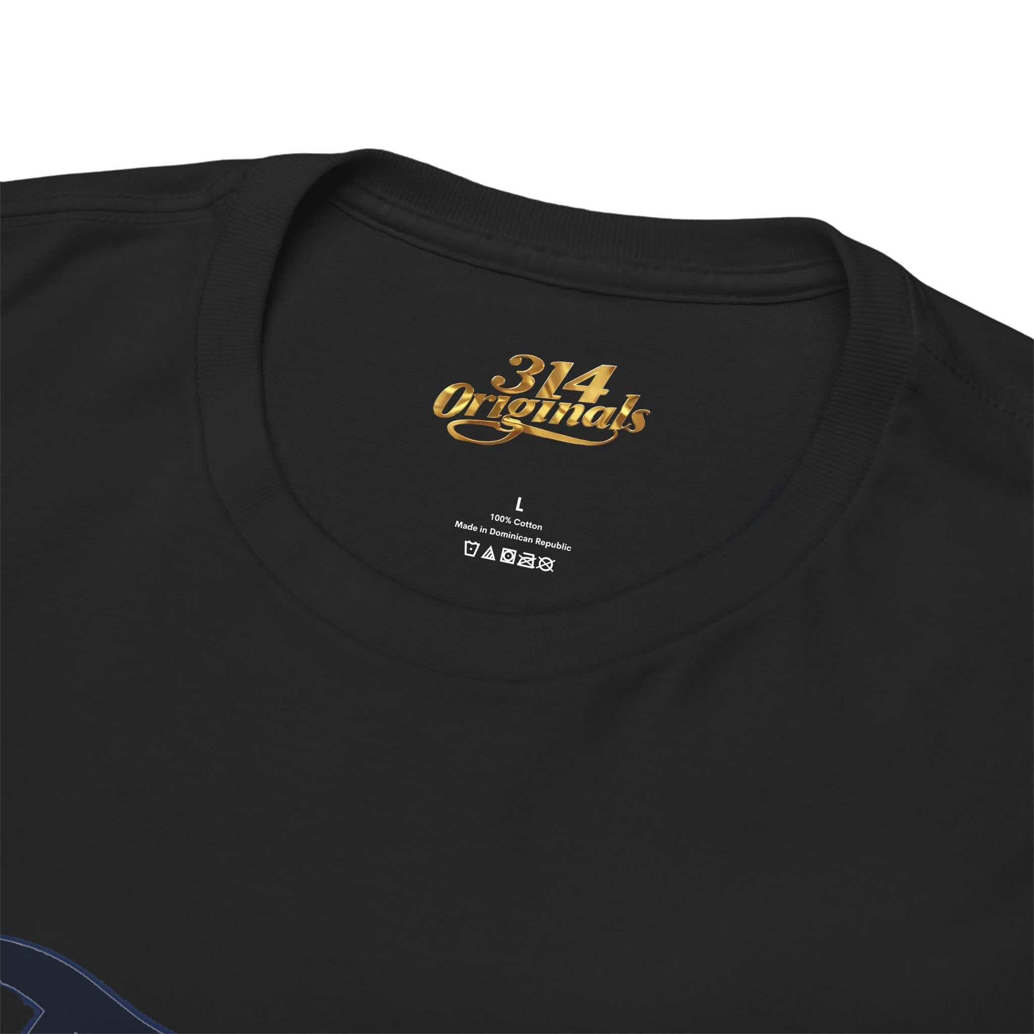The Lou Script Black Tee — Vintage Script Graphic T-Shirt - 314 Originals