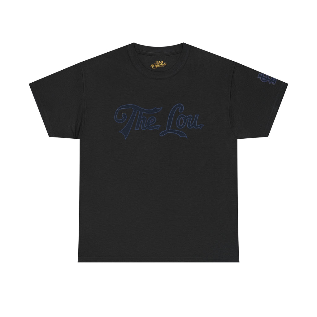 The Lou Script Black Tee — Vintage Script Graphic T-Shirt - 314 Originals
