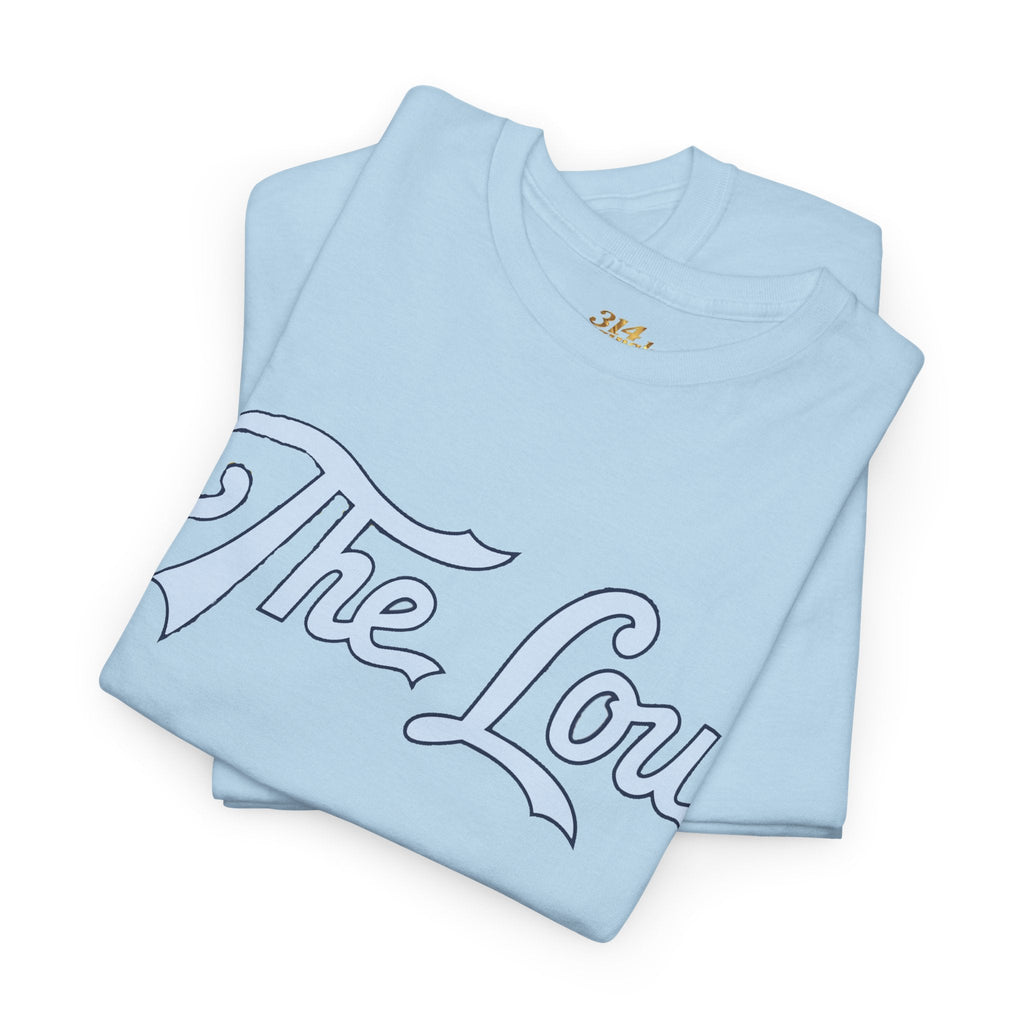 The Lou Script Light Blue Tee — Vintage Script Graphic T-Shirt - 314 Originals