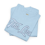The Lou Script Light Blue Tee — Vintage Script Graphic T-Shirt - 314 Originals