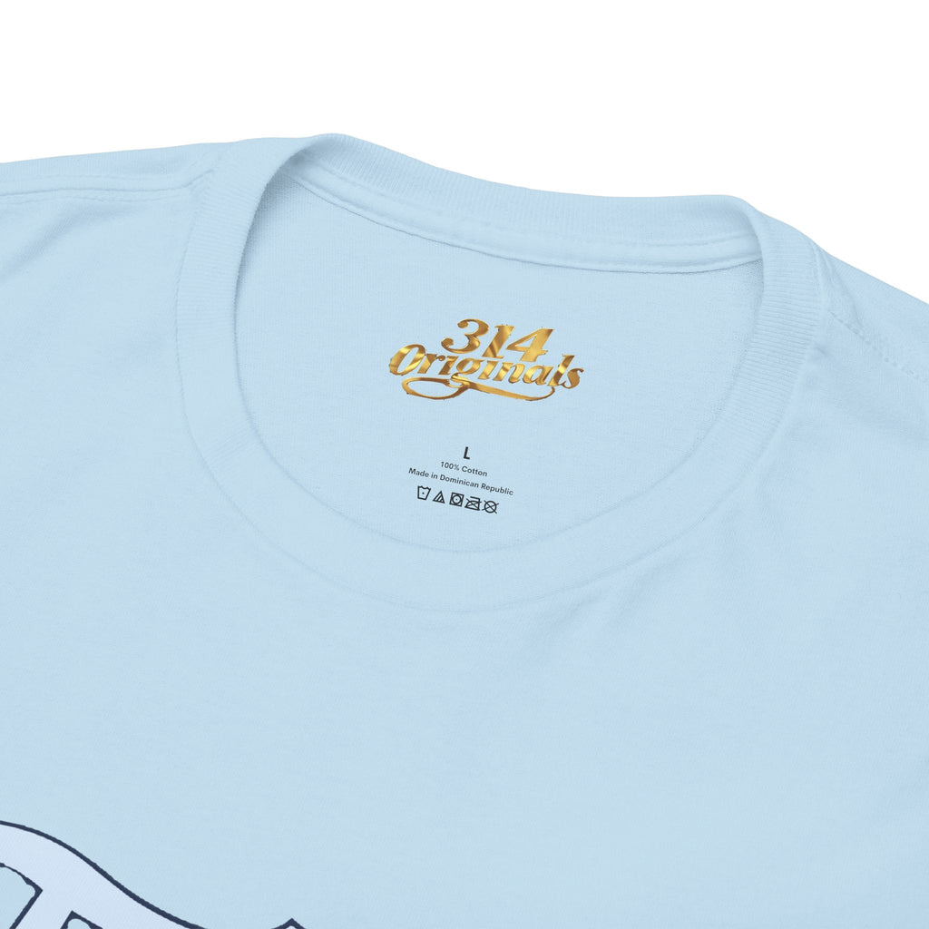The Lou Script Light Blue Tee — Vintage Script Graphic T-Shirt - 314 Originals