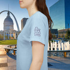 The Lou Script Light Blue Tee — Vintage Script Graphic T-Shirt - 314 Originals