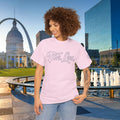 The Lou Script Pink Tee — Vintage Script Graphic T-Shirt - 314 Originals