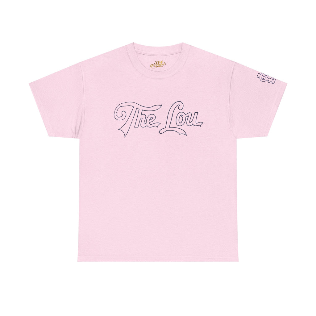 The Lou Script Pink Tee — Vintage Script Graphic T-Shirt - 314 Originals