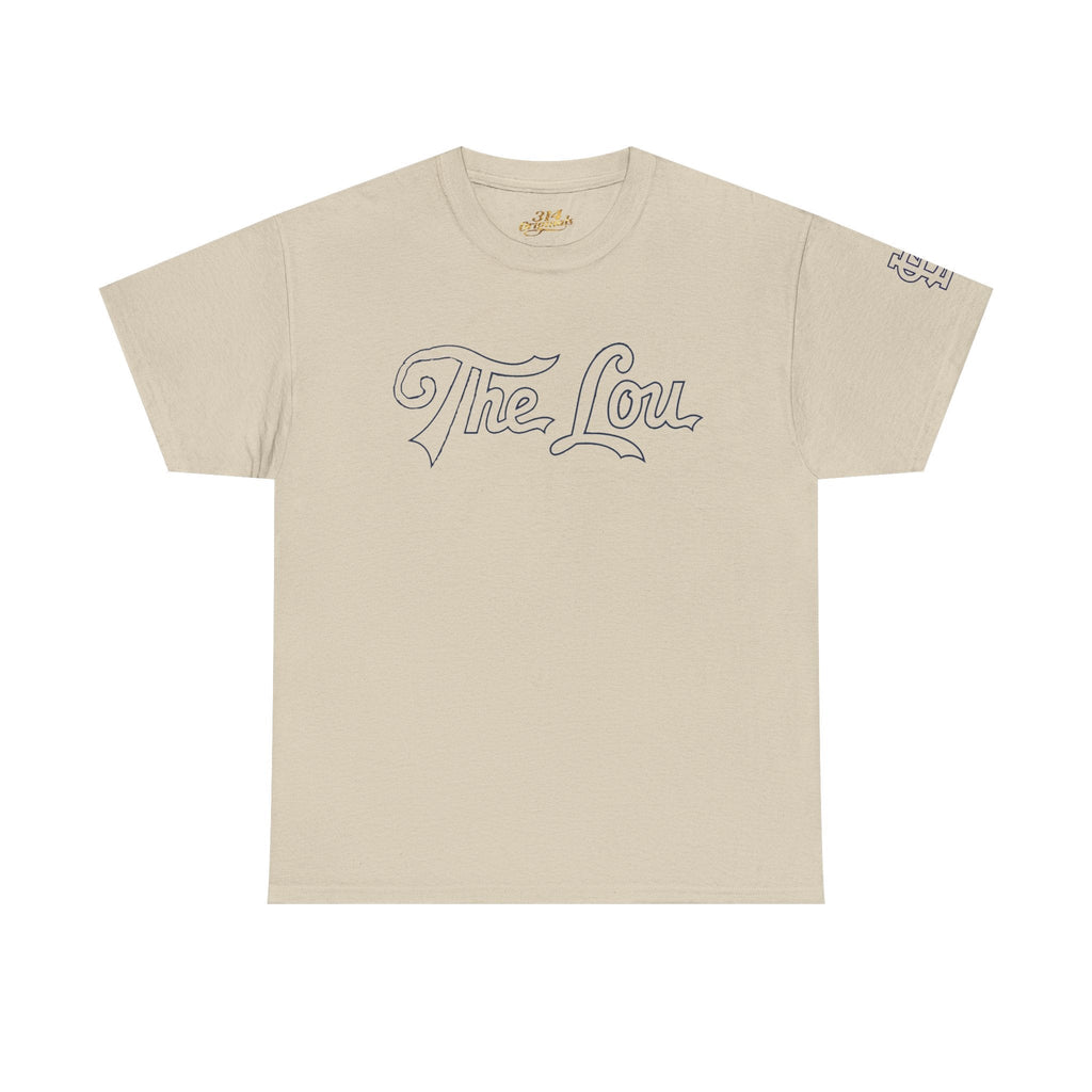 The Lou Script Sand Tee — Vintage Script Graphic T-Shirt - 314 Originals