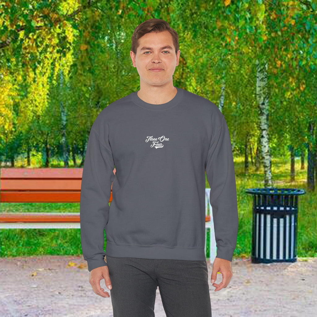 Three One Four Crewneck Sweatshirt — Minimal Script Chest Logo - 314 Originals
