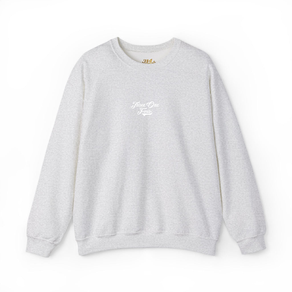 Three One Four Crewneck Sweatshirt — Minimal Script Chest Logo - 314 Originals