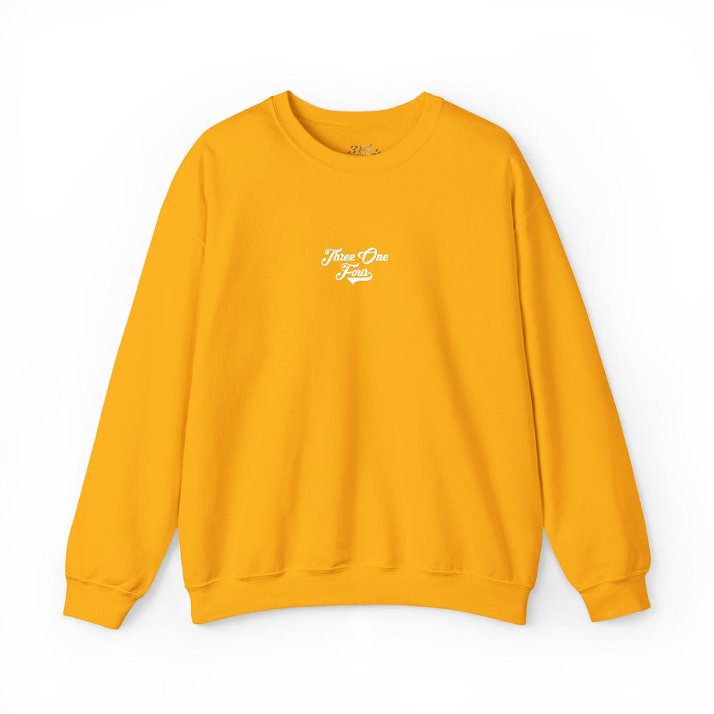 Three One Four Crewneck Sweatshirt — Minimal Script Chest Logo - 314 Originals
