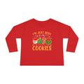 Toddler Long Sleeve Tee — "I'm Just Here for the Cookies" Christmas Cookies Shirt - 314 Originals