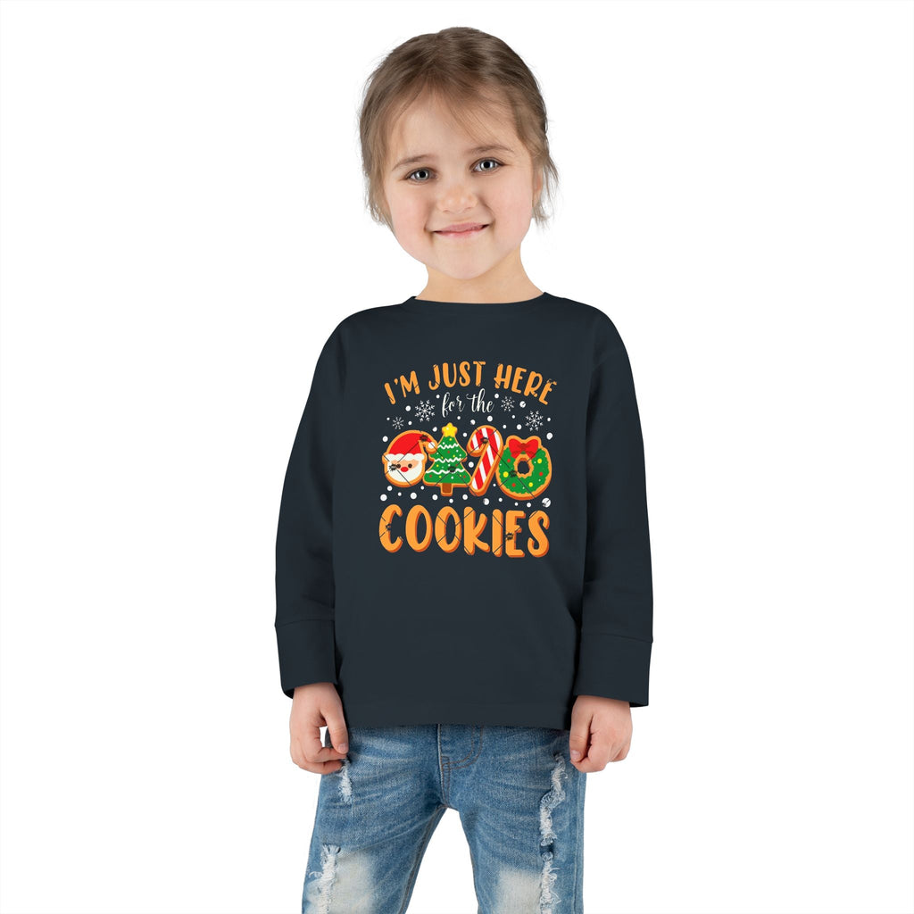 Toddler Long Sleeve Tee — "I'm Just Here for the Cookies" Christmas Cookies Shirt - 314 Originals