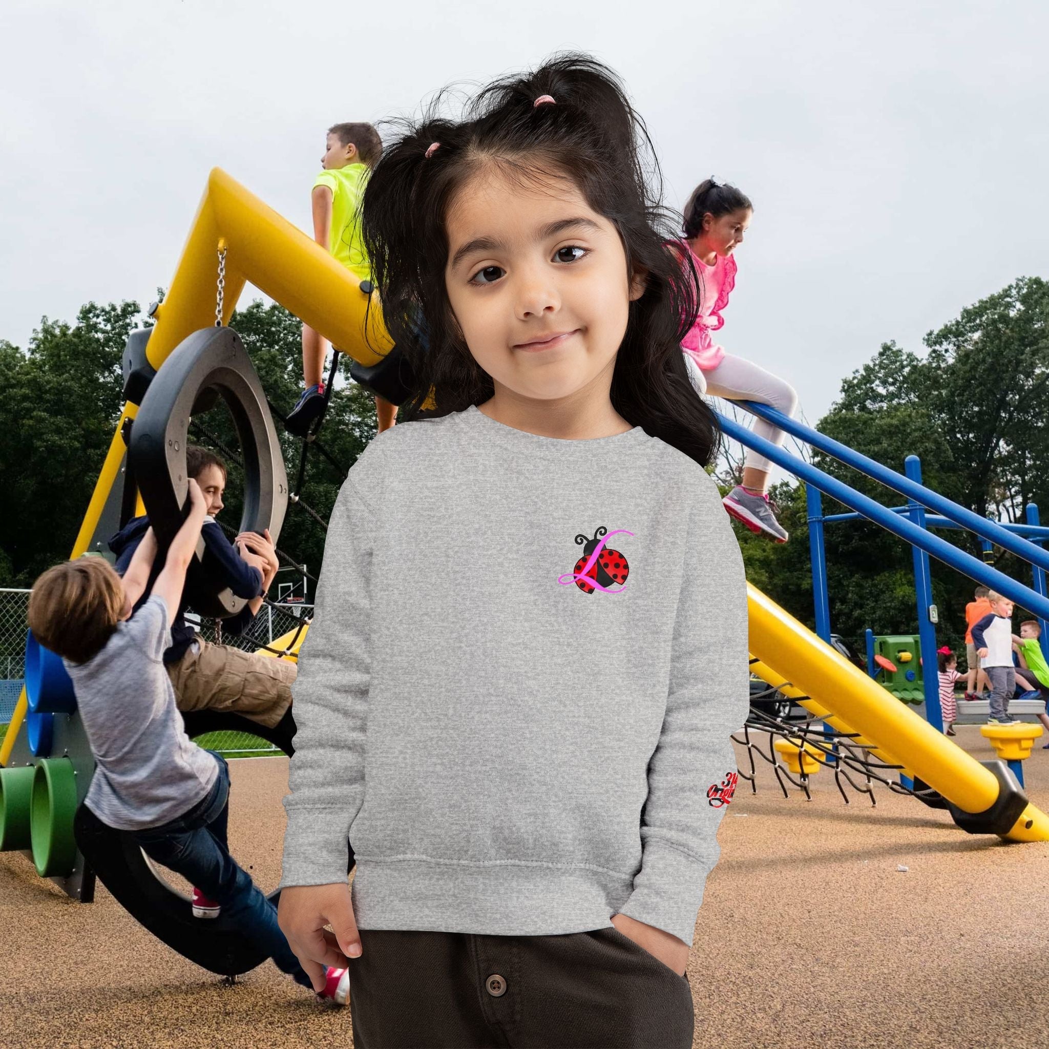 Toddler Sweatshirt — Cute Ladybug Graphic Crewneck for Kids - 314 Originals