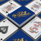Vintage Style Poker Playing Cards – 314 Originals Blue & Gold Back, Decorative Ace of Spades Deck - 314 Originals