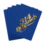Vintage Style Poker Playing Cards – 314 Originals Blue & Gold Back, Decorative Ace of Spades Deck - 314 Originals