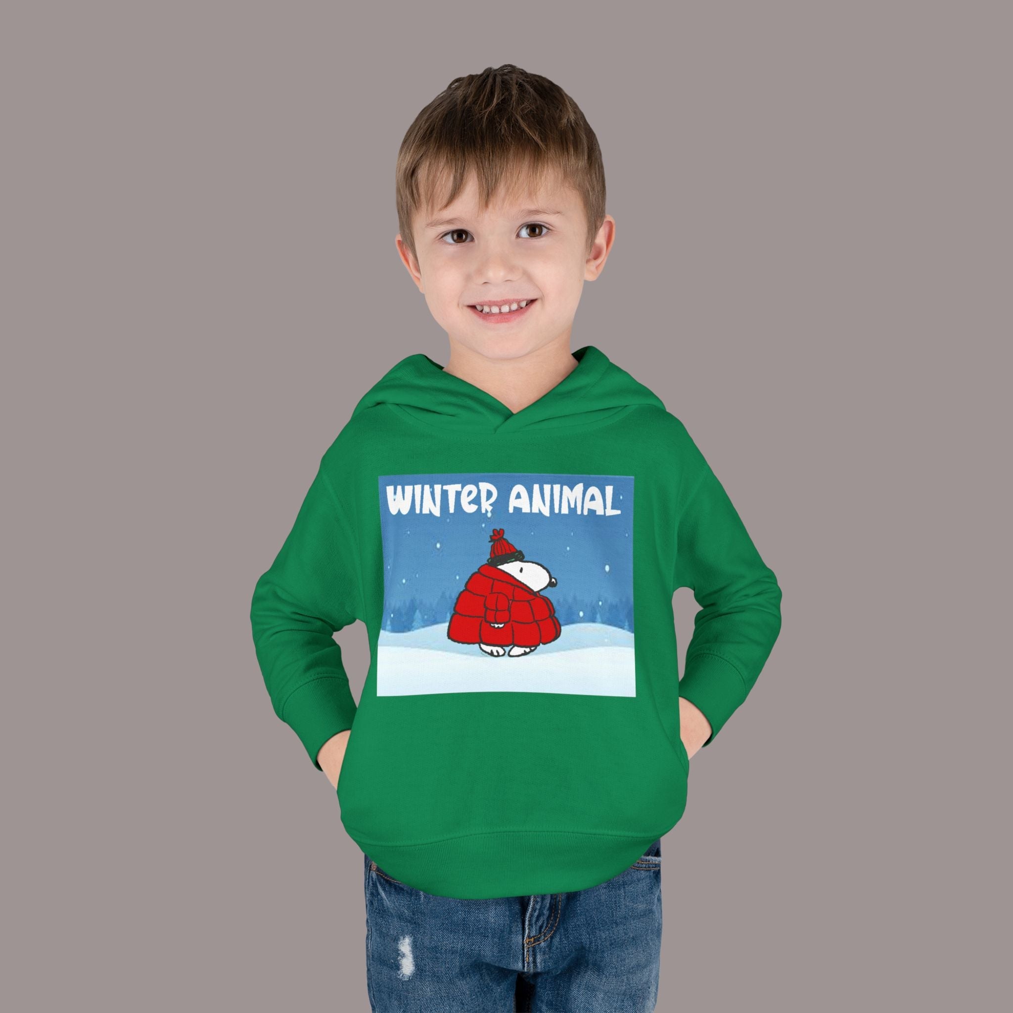 "Winter Animal" Toddler Hoodie Pullover - 314 Originals