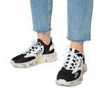 Women's Black Mesh Sneakers — Lightweight Athletic Running Shoes with '314 Originals' Accent - 314 Originals