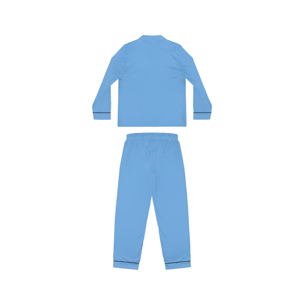 Women's Light Blue Satin Pajama Set — Luxurious Sleepwear - 314 Originals