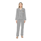 Women's Light Grey Satin Pajama Set — Luxurious Sleepwear - 314 Originals