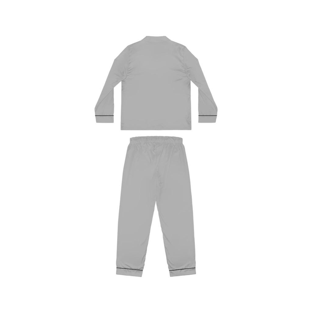 Women's Light Grey Satin Pajama Set — Luxurious Sleepwear - 314 Originals