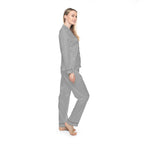 Women's Light Grey Satin Pajama Set — Luxurious Sleepwear - 314 Originals
