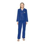 Women's Royal Blue Satin Pajama Set — Luxurious Sleepwear - 314 Originals