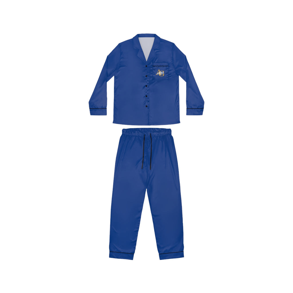 Women's Royal Blue Satin Pajama Set — Luxurious Sleepwear - 314 Originals