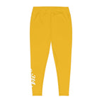 Yellow Plus Size Leggings — Subtle Side Script Graphic, Comfortable Everyday Activewear - 314 Originals