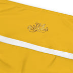 Yellow Plus Size Leggings — Subtle Side Script Graphic, Comfortable Everyday Activewear - 314 Originals