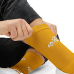 Yellow Sublimation Socks with '314 Originals' Script — Athletic Crew Socks - 314 Originals