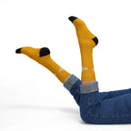 Yellow Sublimation Socks with '314 Originals' Script — Athletic Crew Socks - 314 Originals