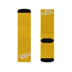 Yellow Sublimation Socks with '314 Originals' Script — Athletic Crew Socks - 314 Originals