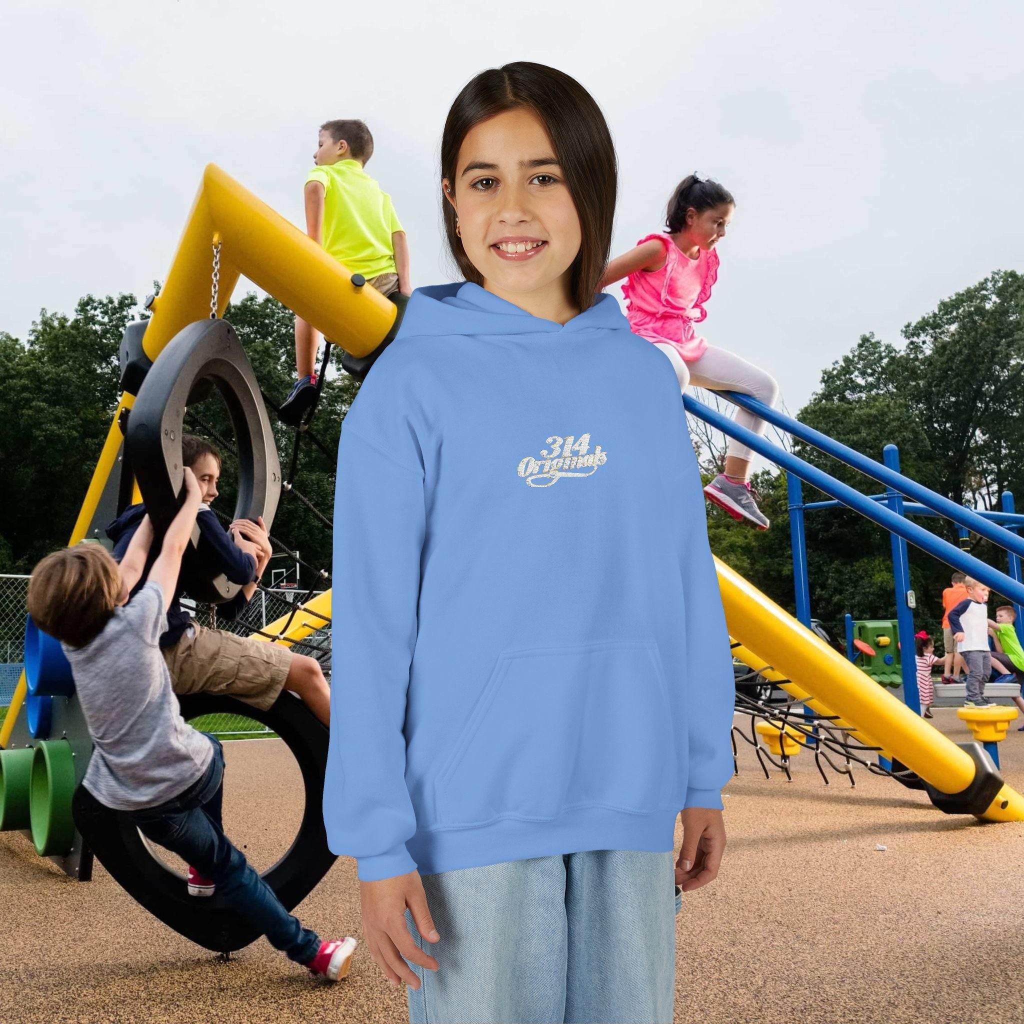 Youth Hoodie - "314 Originals" Retro Script Chest Logo - 314 Originals