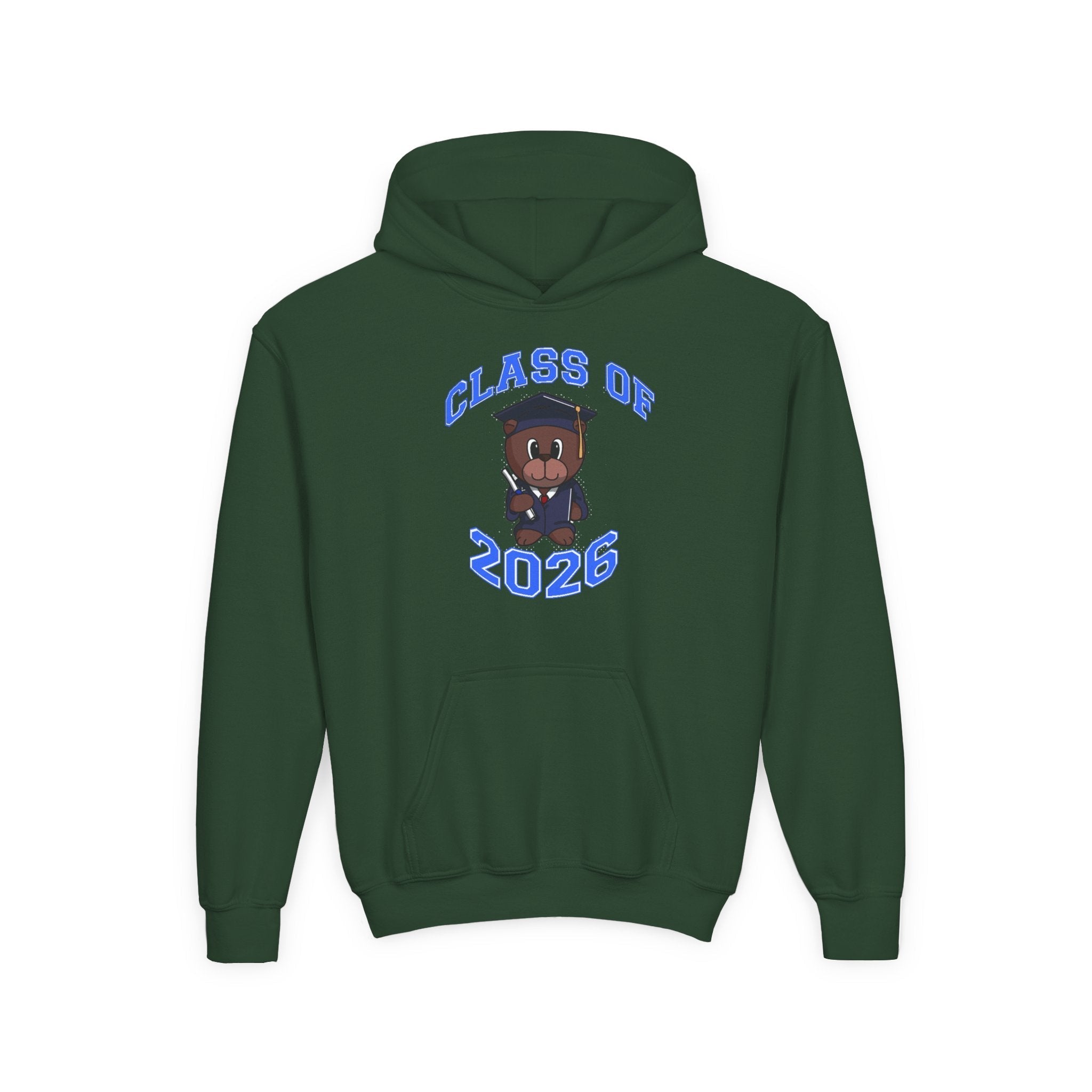 Youth Hoodie - 'Class of 2026' Graduation Bear Hoodie with '314 Originals' Back Print - 314 Originals
