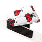 Youth Ladybug Slide Sandals — Removable Strap Cute Red Ladybug Pattern - 314 Originals