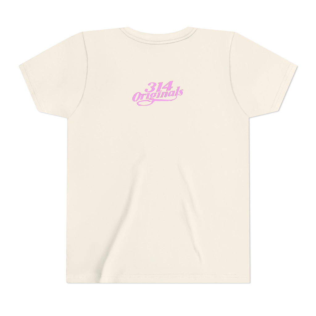Youth Princess Tee — Pink Script 'Princess' Kids Shirt with Tiara - 314 Originals